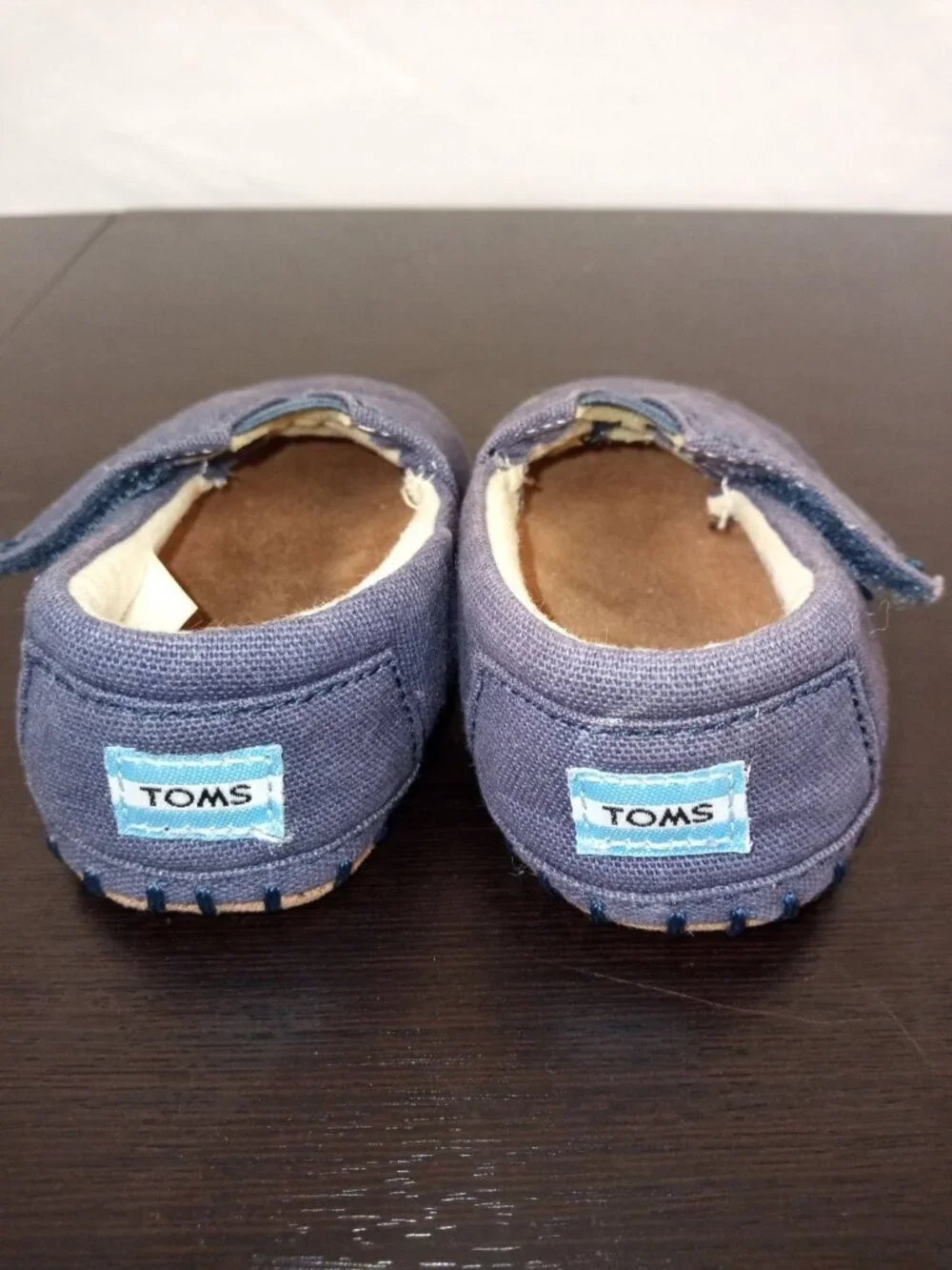 TOMS Infant/Baby Boy's Navy Blue Crib Alpargata Canvas Flats Shoes Sz. 3